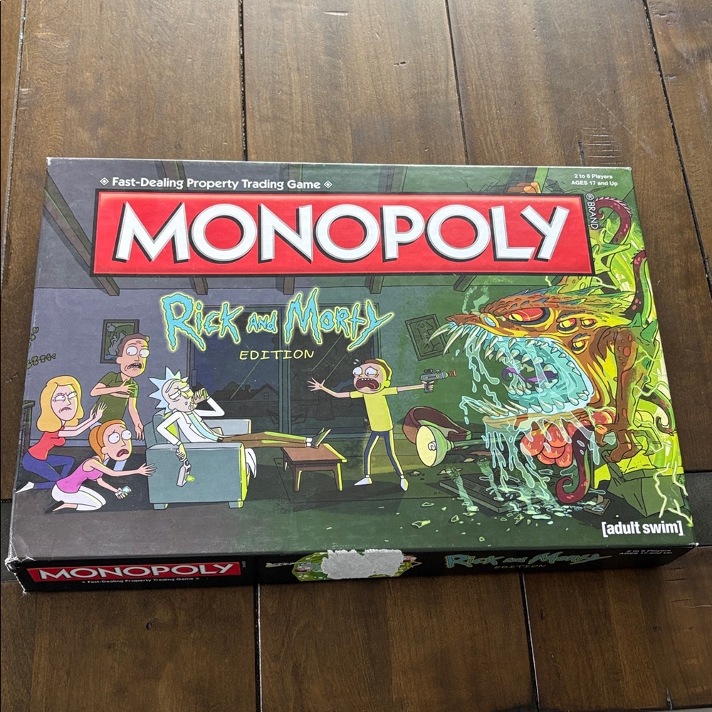 Monopoly Rick And Morty Edition Adult Swim Trading Board Game Collab